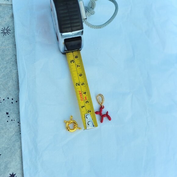 1pcs Bj Gold Metallic Ballon Dog Pop Art Charm Pendant - Picture 3 of 16